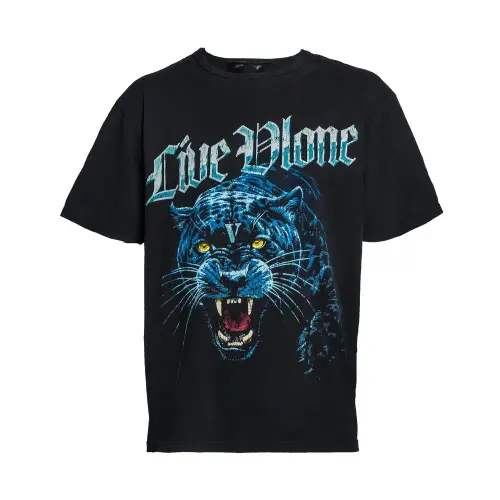 Buy Black/Blue Vlone Pvnther T-shirt | Real Vlone